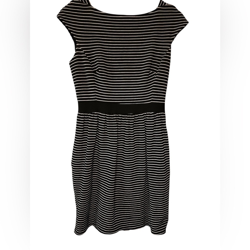 EUC Shoshanna Striped Mini Dress in Black and White